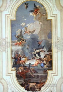 Giovanni Battista Tiepolo Painting - The Institution of the Rosary Giovanni Battista Tiepolo